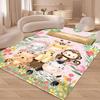3D Ковры с принтом животных джунглей, Мультяшный цветочный ковер с животными сафари для спальни, гостиной, Нескользящий ковер, Ковер для детской комнаты, Декор