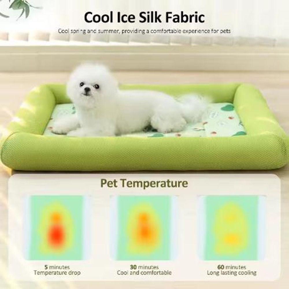 Square Pet Cooling Mat Breathable Dog Cat Beds Pet Supplies Cooling Puppy Bed Indoor/Outdoor