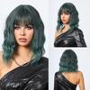 EASIHAIR Короткие белые боб-парики из синтетических волос, короткие волнистые парики Лолита, парики с челкой для женщин, термостойкие парики для косплея