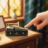 Модель тромбона с кейсом - Покрытый латунью миниатюрный музыкальный инструмент, Коллекционный декор для стола и подарок для любителей музыки (10cm / 3.94in)