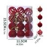12pcs/Set 4CM Christmas Ball Ornaments Sparkling Velvet Christmas Spheres Plastic Flocking Christmas Tree Props Christmas Party