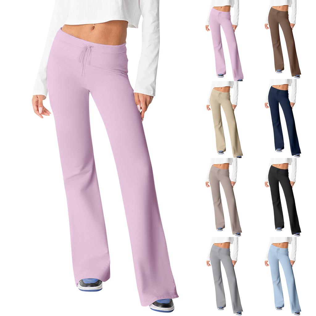 Women's Autumn And Winter Casual Home Flare Pants Yoga Casual Solid Color Sports Pants