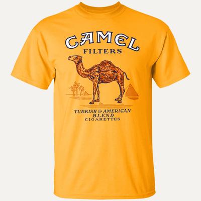 Футболка унисекс с классической графикой Camel Cigarette Pyramid, 100% хлопок, 2026, новый американский стиль, крутой парень, модная уличная одежда