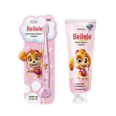 Детская персиковая зубная паста Little Belle и набор щеток Щенячий патруль