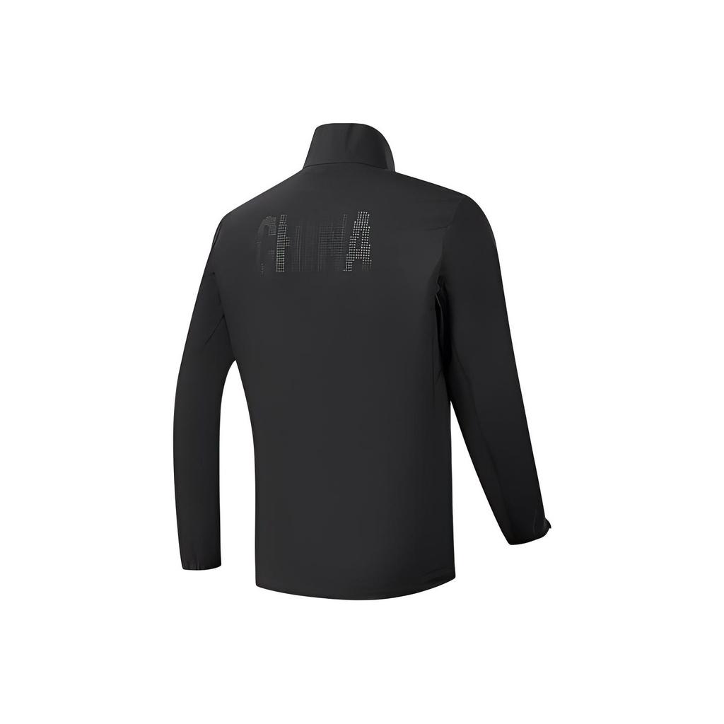 Anta National Flag Series Casual Zip-Up Stand Collar Logo Print Sports Jacket Men jackets Black 152150603-2