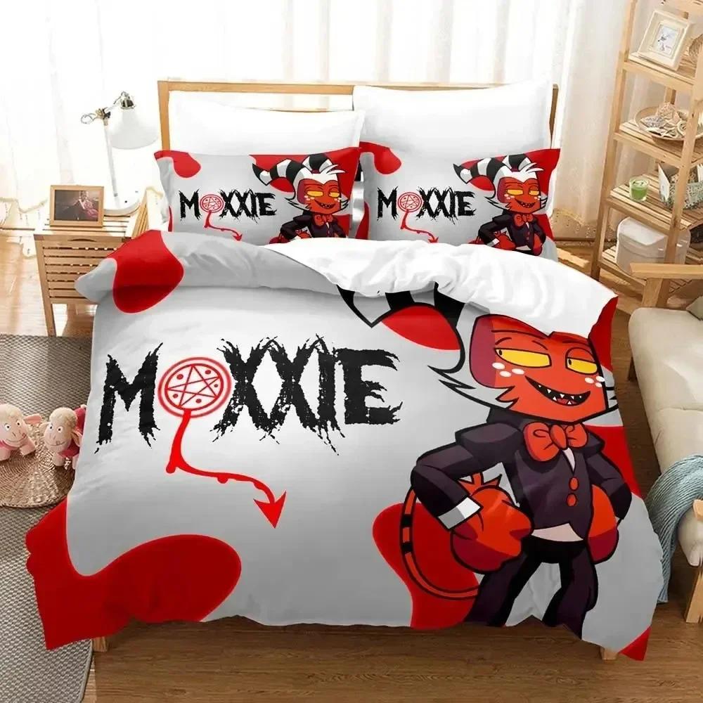 3D-принт Hazbin Moxxie Hotel Постельное белье Пододеяльник Постельный комплект Одеяло Наволочка Одеяло King Queen Size Мальчики Взрослые