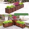 Прочный уличный деревянный ящик для растений - Квадратный, антикоррозийный, для двора и посадки деревьев в помещении/на открытом воздухе