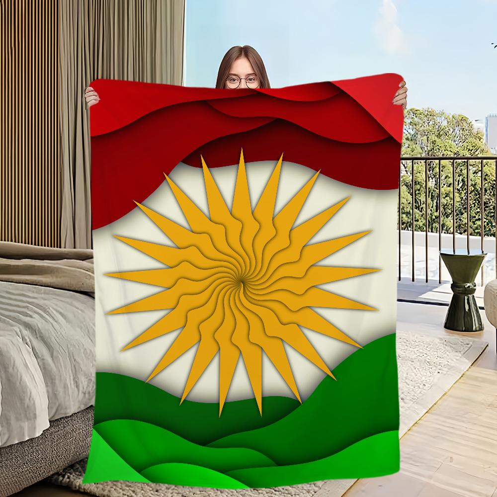 K-KurdistanS Printed Comfortable And Soft Sofa Living Room Bedroom Plush Blanket Suitable For Home Travel And Gifts