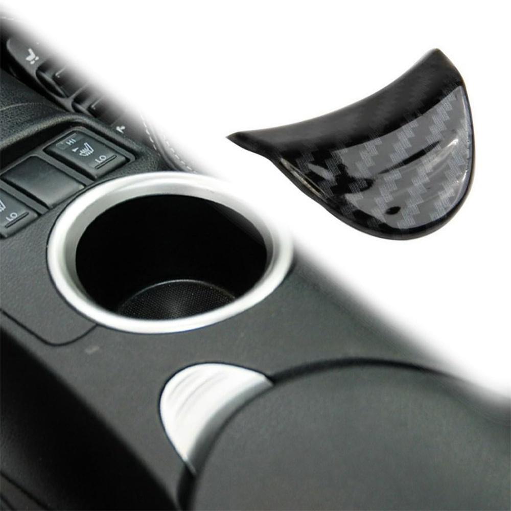 Carbon Fiber Look Central Armrest Box Switch Cover Trim For Nissan 370Z 2009-20