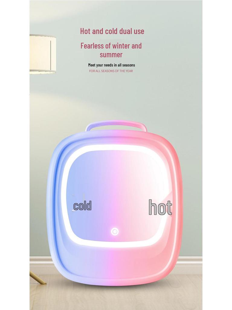 Портативный мини-холодильник для макияжа двойного назначения для автомобиля и дома