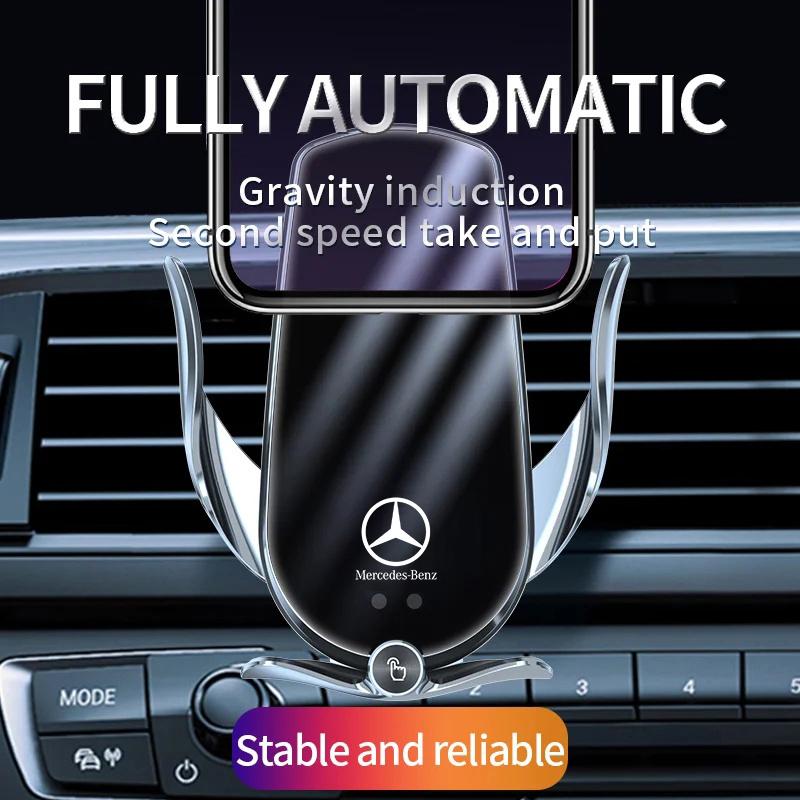 Car Wireless Charger Phone Holder Charging Portable Bracket For Mercedes Benz W205 W204 W203 W212 GLC CLA GLA AMG C180 C200 C300 PH8