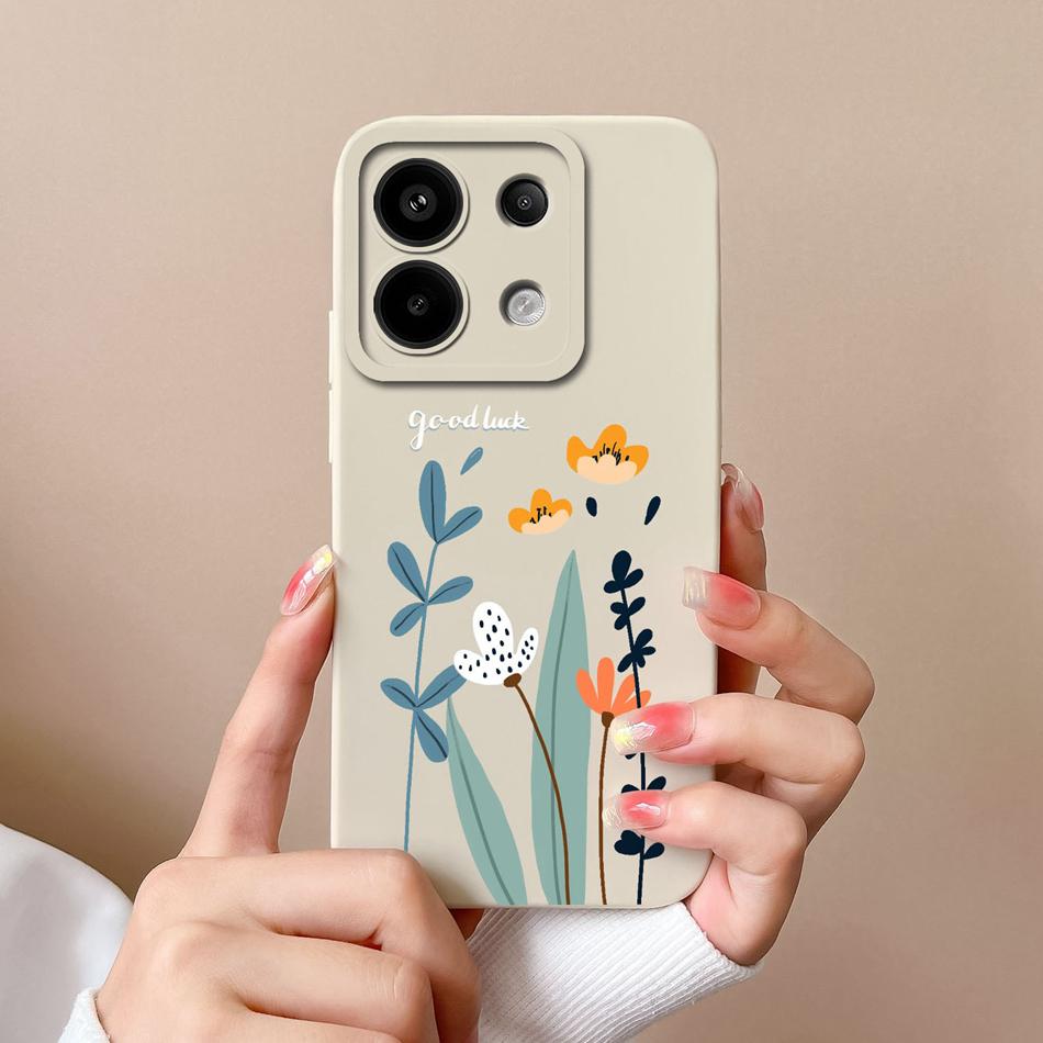 Чехол для Xiaomi Poco X6 Pro Аниме Мягкий Жидкий Силикон Полная Защита Ударопрочный Чехол для Телефона Для PocoX6 X6Pro Защитный Чехол