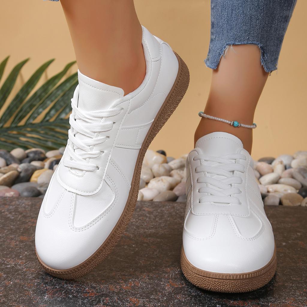 Spring and Autumn Anti Slip Comfortable Casual Shoes Fashionable New Lace Up Round Head Sexy Sports Walking Shoes for Women