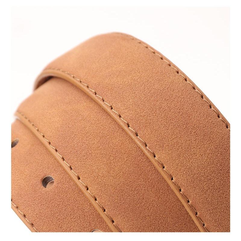 New Fashionable Trendy Retro and Versatile Women's Belt Korean-Style Chic Minimalist Bronze-Tone Buckle Jeans Belt