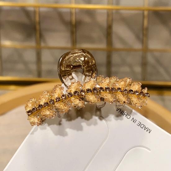 Женская заколка для волос «Колосок», стайлинг, нескользящие зубцы, большая заколка-акула, блестящий аксессуар для волос