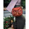 Handmade Real Goat Leather Vintage Style Women's Crossbody Shoulder Bag