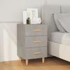 VidaXL Bedside Table Concrete Grey 40x40x66 Cm Engineered Wood 812082