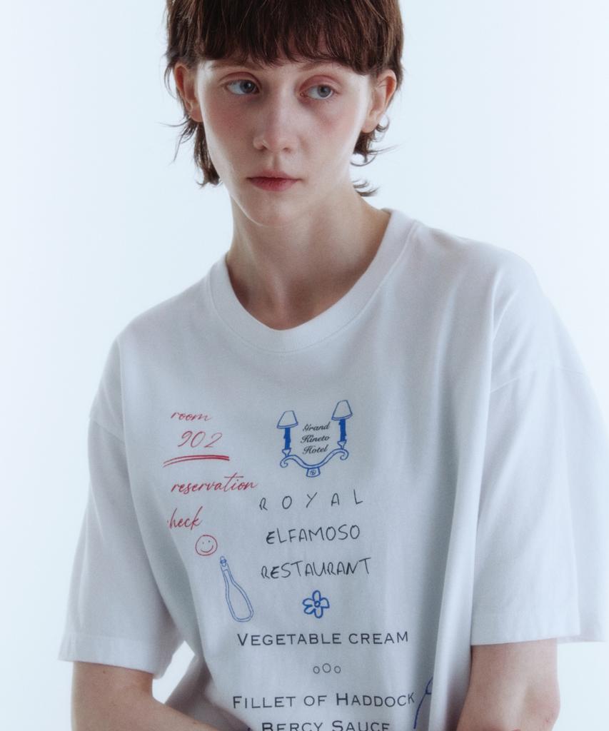 KINETO Women'S Room Service Menu T-Shirt_White