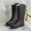 Tall Non-slip Rain Shoes Adult Women's Rain Boots Outer Wear Rubber Shoes Wear-resistant Long Water Shoes Water Boots Camping