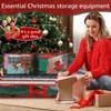 Контейнер для хранения оберточной бумаги большой вместимости, органайзер для подарочной упаковки, водонепроницаемая сумка для хранения рождественской оберточной бумаги, складной