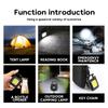 Mini COB Work Light High Power LED Flashlight Keychain 4 Modes LED Strong Lantern Magnet USB Rechargeable Outdoor Torch Camping