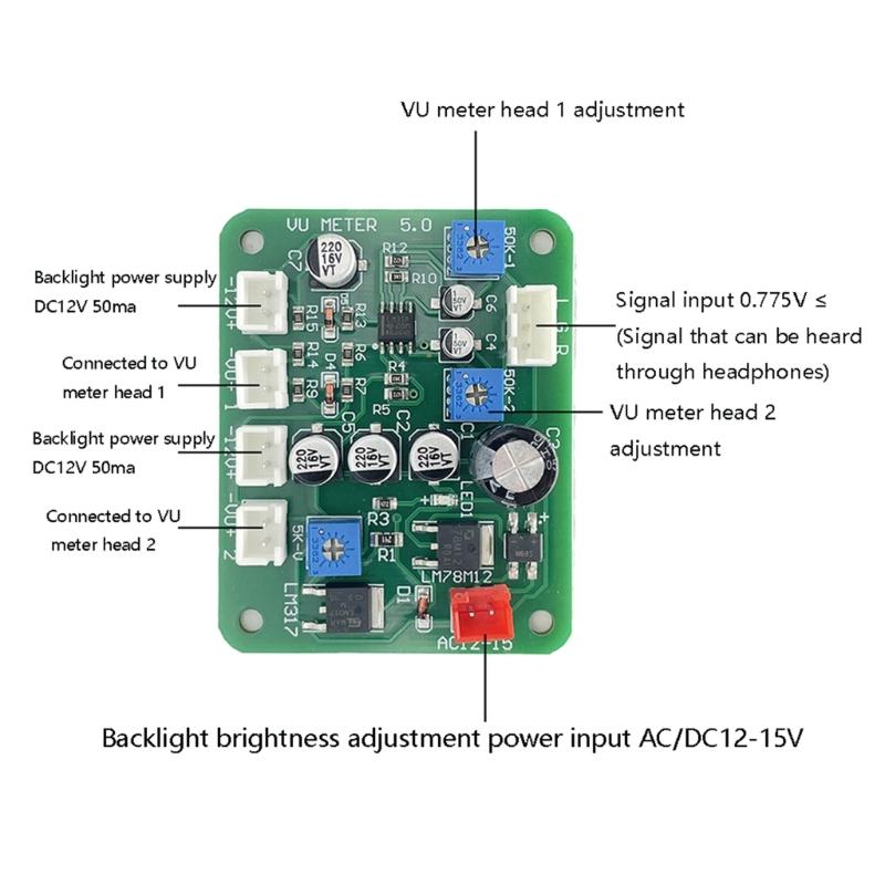 Набор индикатора уровня для самостоятельной сборки, плата драйвера измерителя мощности, простая установка, измеритель мощности, VU-метр, точный дисплей для домашней записи