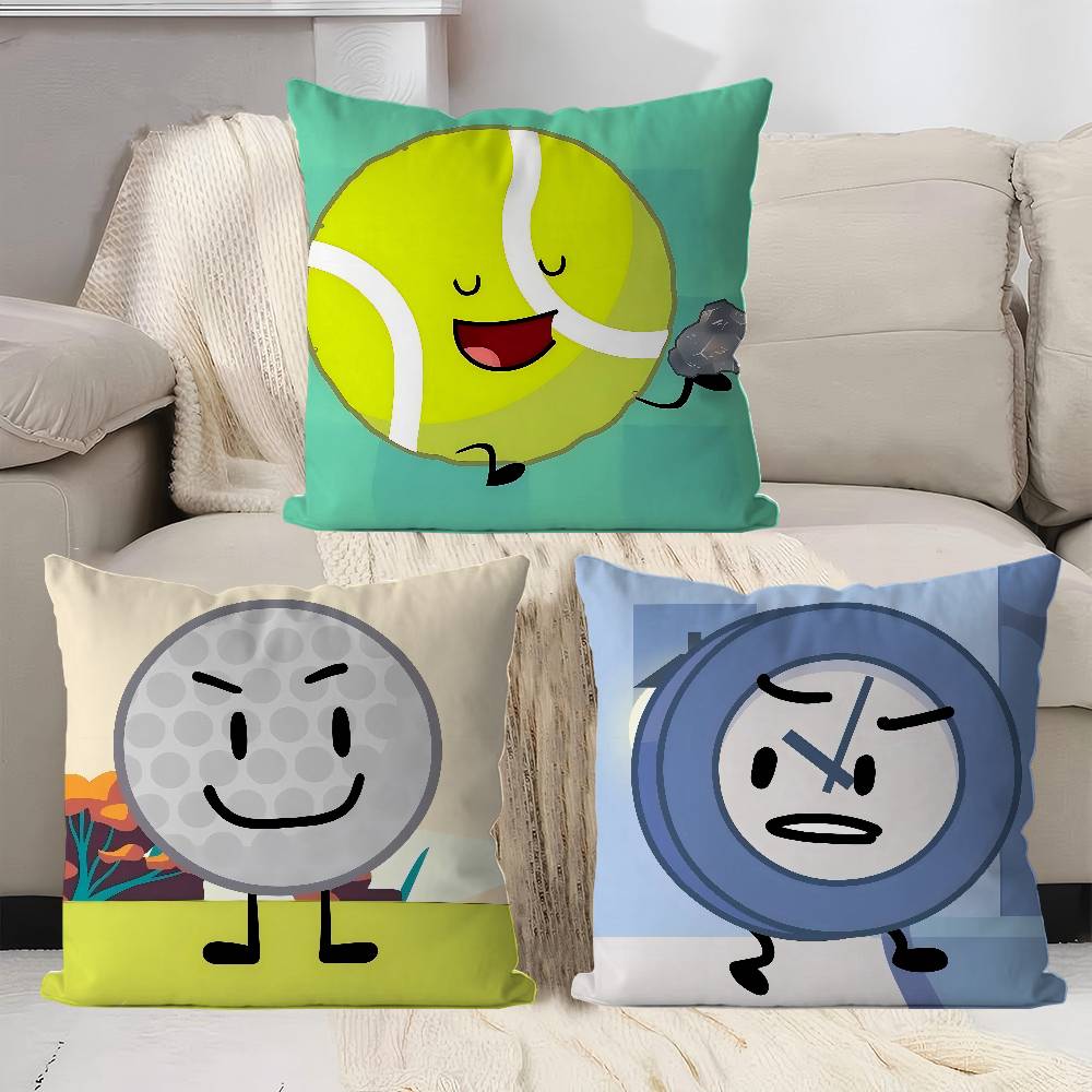Мультяшная B-BFDI Подушка Аниме Подушка Подушка для головы на диван-кровать Наволочка Чехол для подушки 45x45 см Мода