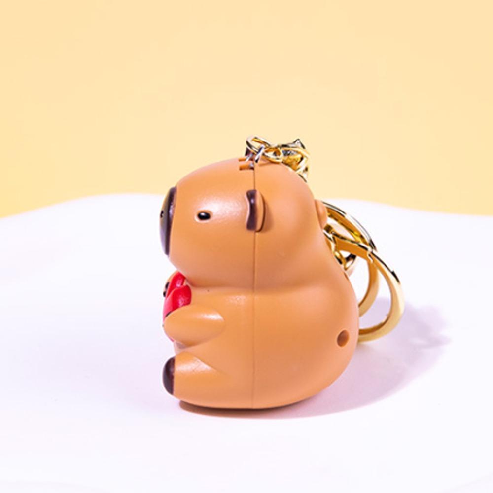 Подвеска на сумку «Я люблю тебя» в виде капибары, светящаяся в виде капибары, светящийся в виде капибары, брелок для ключей «Звук капибары» для девочек