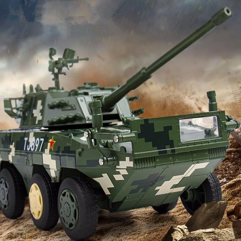 1: Модель танка на 32 литых колесах, имитирующая военный стиль, ornament, подарочная коробка в оригинальной упаковке, оптом