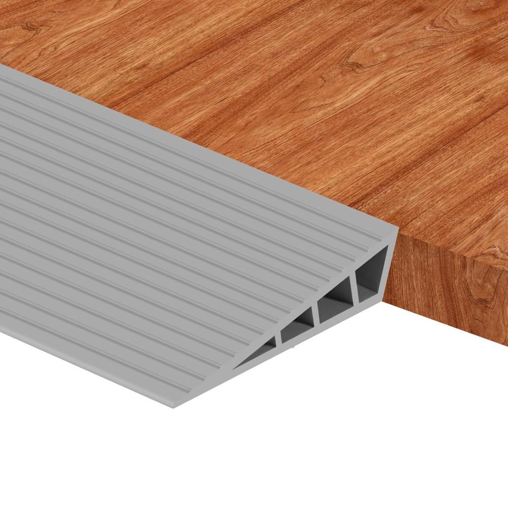 Пороговые пандусы для перехода с ковра на плитку 60 см Мягкие пандусы для инвалидных колясок Отрезаемые Водонепроницаемая напольная переходная планка Деревянный/плиточный пол