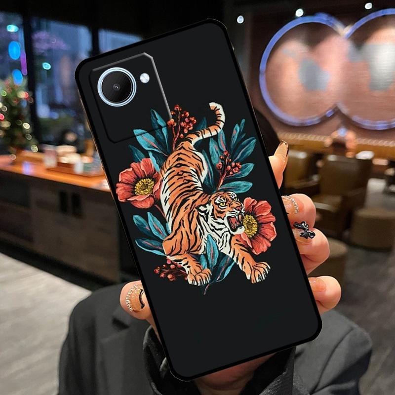 Fashion Animal Tiger Art Case For Realme 14 Pro Plus 13 12 11 15 GT6 GT7 Pro C55 C51 C35 C53 C61 C65 C67 C63 C71 C75