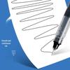 Быстросохнущая гелевая шариковая ручка большой вместимости - Черная, 0,5 мм, для экзаменов и офиса