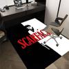 1 шт. Лицо со шрамом Домашний офис, Прочный полиэстеровый коврик для пола с легким, Офисный декор, Городской стиль, Нескользящая основа, Высококачественная ткань