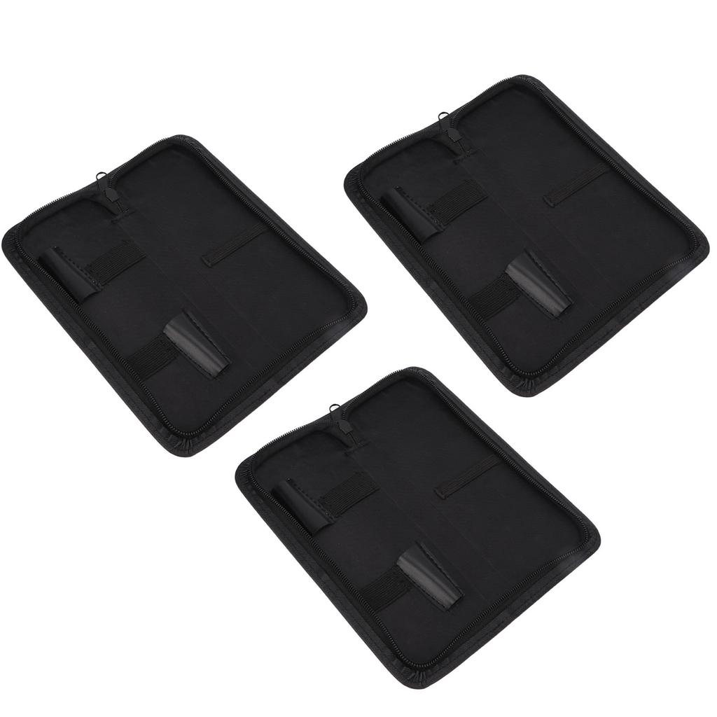 3 шт. Чехол-держатель для ножниц Большой вместимости Легкий Портативный Черная сумка для ножниц для салона Парикмахерских магазинов