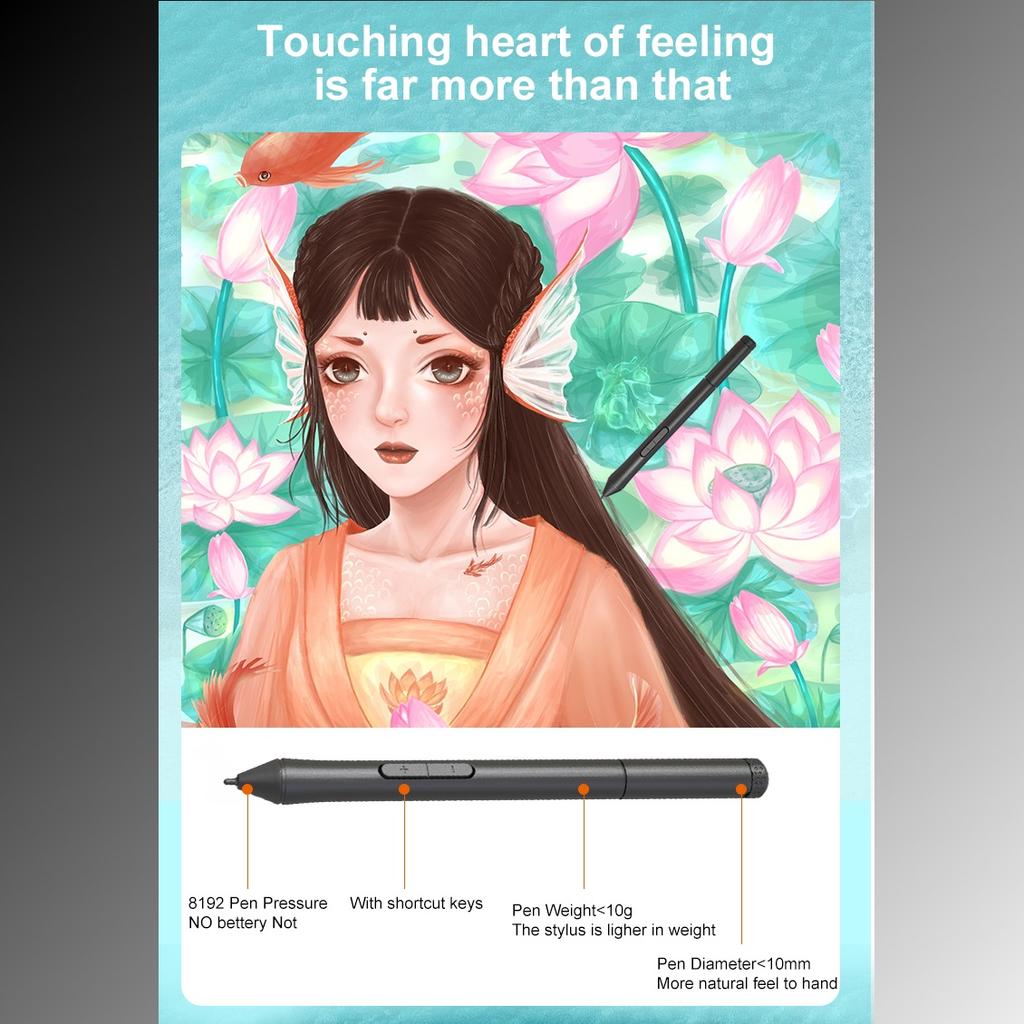 Графический планшет для рисования с роликовой клавишей. Цифровой планшет с большой активной областью G20. Поддержка планшета для телефонов Android и ПК с ОС Windows 7/10 и Mac OS PCAA.