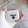 Мягкий чехол для Apple Airpods 2 1 Чехлы для наушников с крючком Албания Флаг албанцев Для Airpod Pro 3 Pro2 Прозрачные защитные чехлы