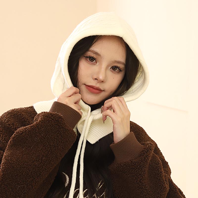 Женский комплект из вязаной шапки и шарфа из искусственного кашемира – толстый, теплый, ветрозащитный для осени и зимы