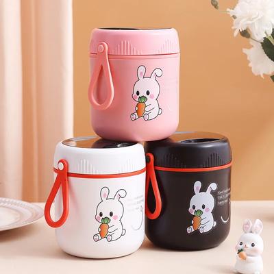 Ланч-бокс Kawaii rabbit из нержавеющей стали 304, термоконтейнер Bento, чашка для завтрака, изолированный пакет для ланча, контейнеры для подогрева еды