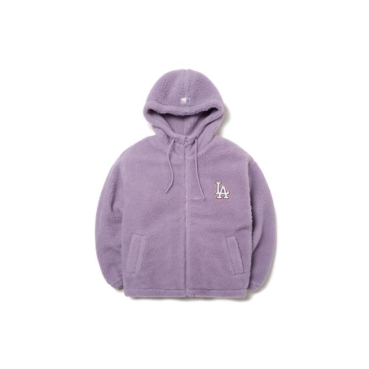 New MLB Velvet Jackets Unisex Taro Purple 3AJPF1716-07LDL