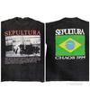 94 Sepultura Refuse Resist Chaos Хлопковая черная футболка унисекс