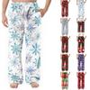 Men's Flannel Pocket Casual Pants, Printed Pocket Casual Pants, Home Sleeping Pants