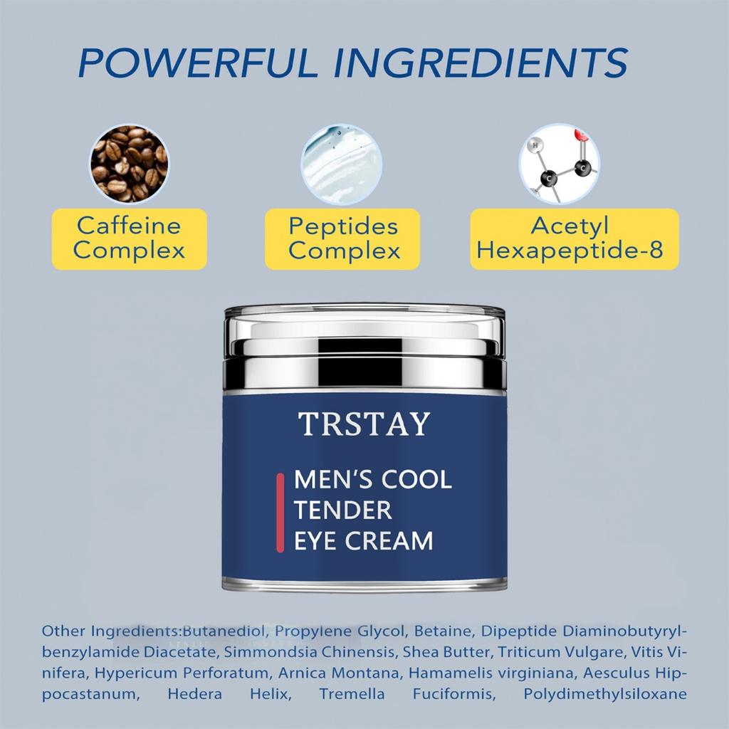 Крем для кожи вокруг глаз для мужчин Крем с ретинолом Средство от темных кругов под глазами Эссенция для подтяжки кожи Укрепляющий уход за кожей