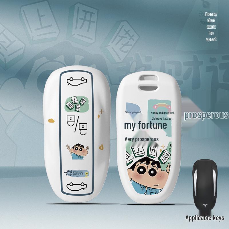 Tesla Model 3/Y Card Key Case, Cute Protective Cover for Model X/S Keys