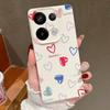 Милый мультяшный чехол с сердечками для Xiaomi 13T Pro Redmi Note 15 Pro 4G Redmi Note 14 13 Pro+ 5G Силиконовая крышка с текстурой кожи