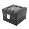 2 Slots Watch Storage Display Case Box Wristwatch Luxury Jewelry Organizer Woman Man Gift
