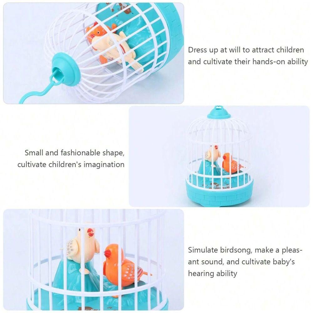 Parrot Cage Talking Electric Bird Realistic Voice Simulation Bird Cage  Entertainment