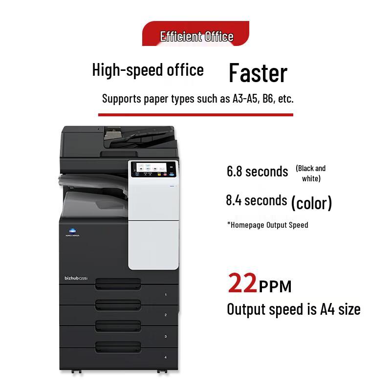Konica Minolta bizhub C226i A3 Color Laser Multifunction Printer CN plug (adapter included)