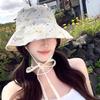 Женская цветочная двухсторонняя шляпа рыбака, летняя, с большими полями, защита от солнца и солнца