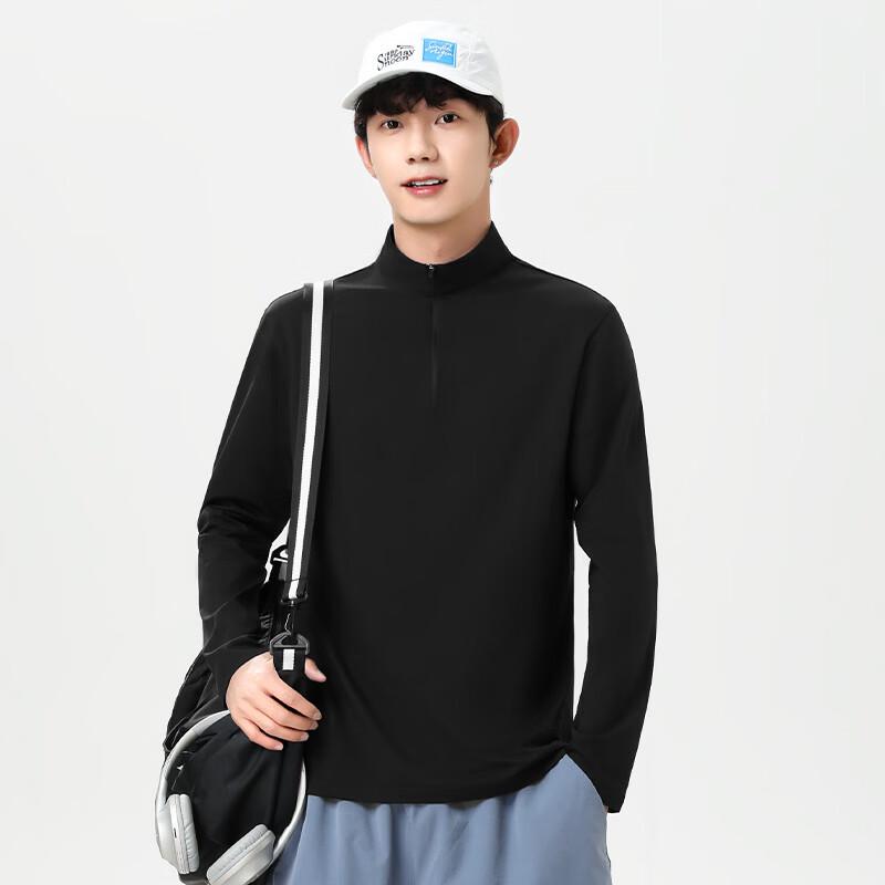 Warrior Men's Quick-Dry Half-Zip Long Sleeve T-Shirt