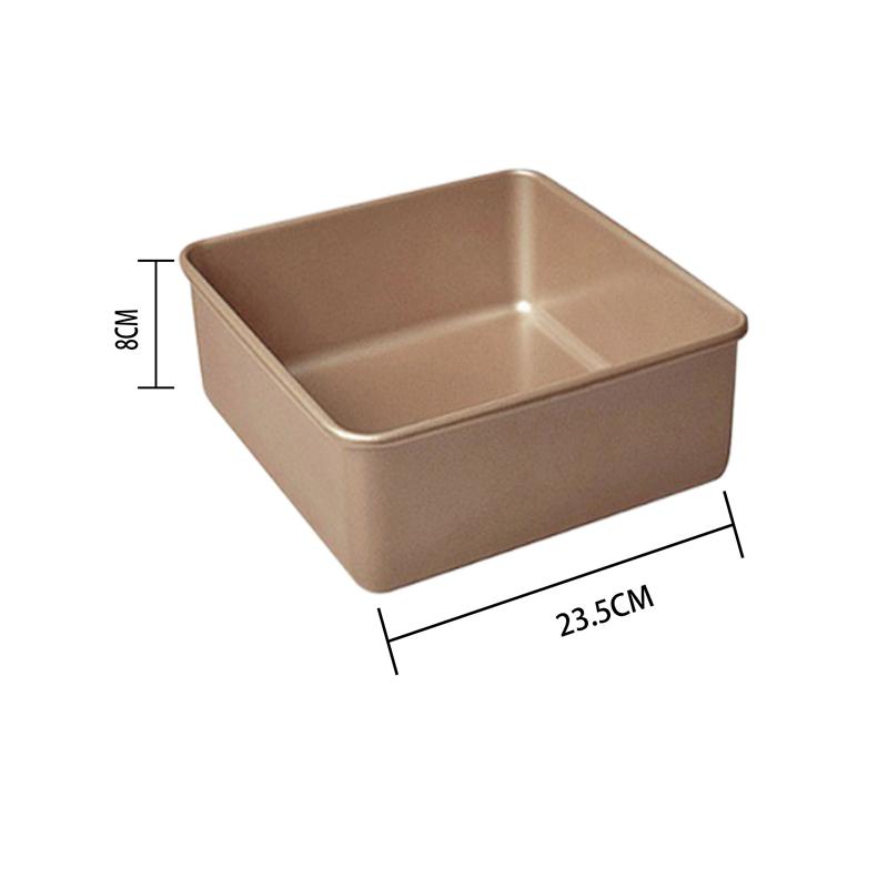 Квадратная форма для выпечки хлеба с антипригарным покрытием из углеродистой стали, форма для выпечки своими руками, для тостов, золотистый противень, формы для кухни, инструменты для выпечки кондитерских изделий